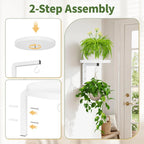 Laszola White Metal Plant Holder