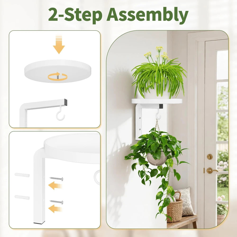 Laszola White Metal Plant Holder