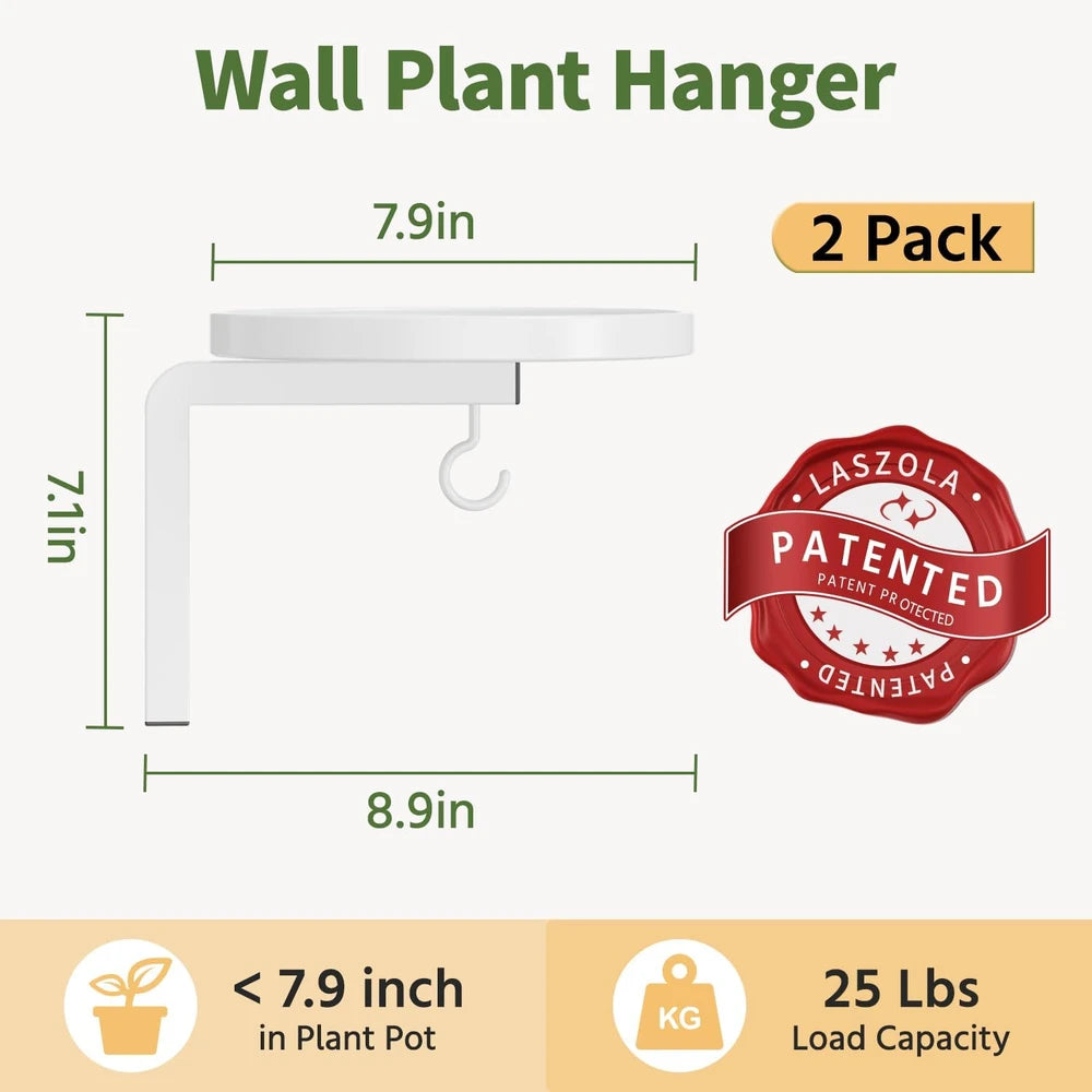 Laszola White Metal Plant Holder