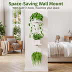 Laszola White Metal Plant Holder