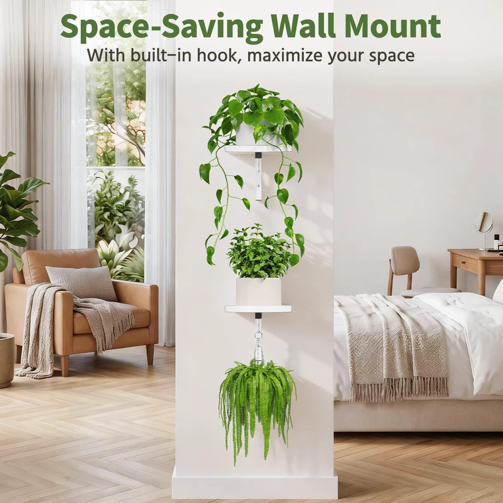 Laszola White Metal Plant Holder