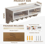 Rustic Wood Wall Mail Organizer