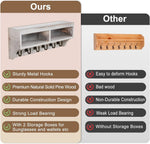 Rustic Wood Wall Mail Organizer