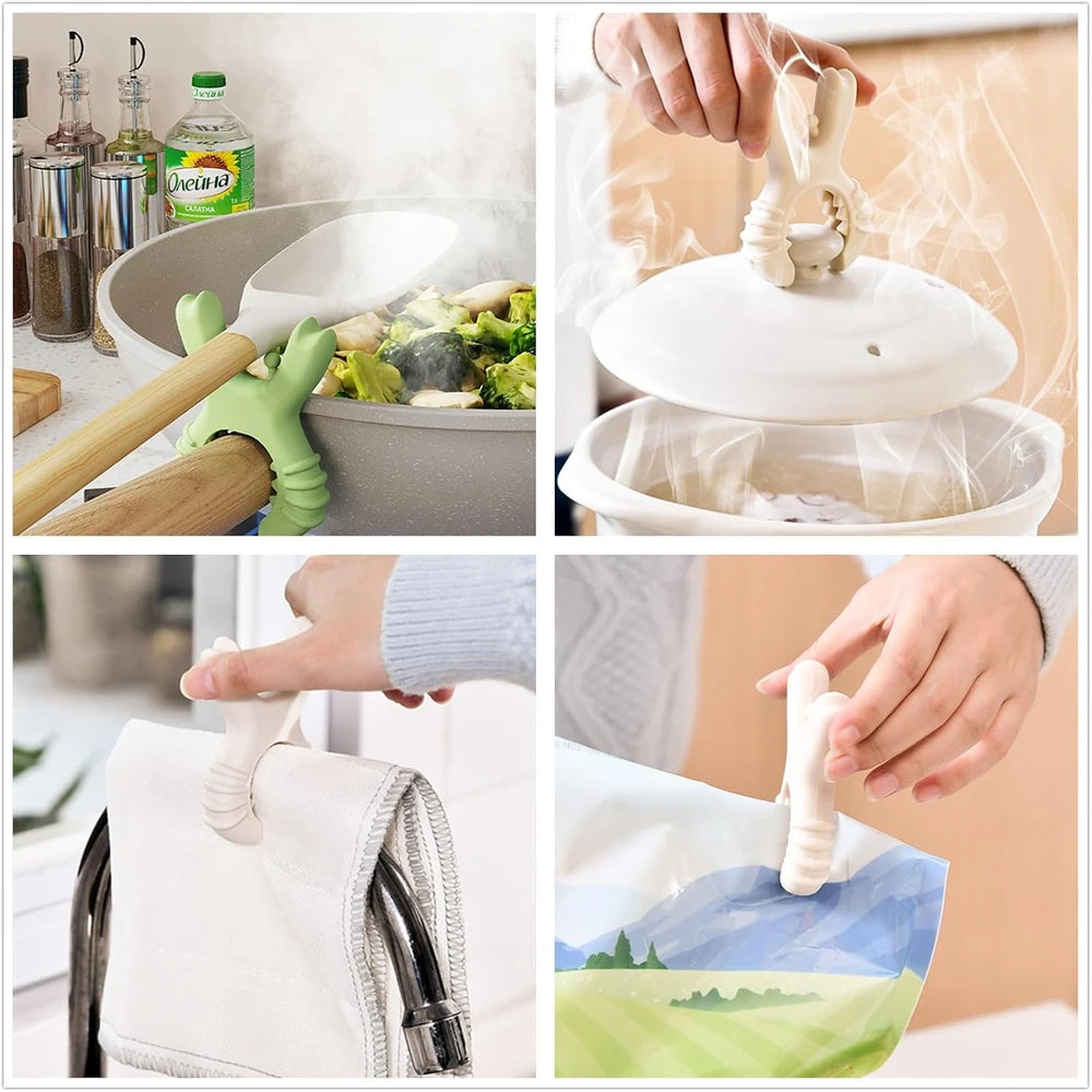 Silicone Pot Lid Support and Spoon Rest