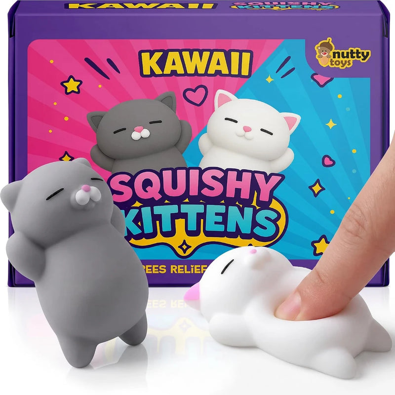 Mini Silicone Squishy Cat Set